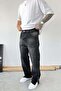 Smoked Design Zipper Detail Baggy Trousers