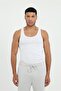 White Slim Fit Men's Undershirt 100% Cotton - 3
