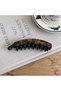 Effortless Elegance Dark Leopard Print Luxury Acetate Scalloped Banana Clip 13cm - Pinch Hair Bun Clip - 2