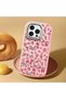 Pink Silicone Case Compatible with iPhone 15 Pro Max with Shock-Absorbing Camera Protections - 3