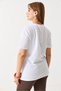 Women's printed crew neck short sleeve t-shirt white - 4