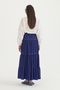 Elastic Waist Gypsy Skirt Navy Blue - 4