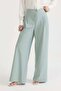 Button detailed palazzo pants aqua - 2