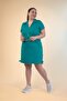 Women's Plus Size Skirt-Tie Dress Green - 4
