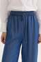 Comfortable loose fit lyocell trousers with elastic waistband - indigo - 3