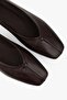 Women's Levira Brown Leather Ballerinas - 4