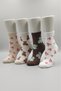 Women's Cotton Half Socks Colorful 4-Piece Pack - 2