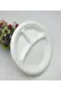 3-Compartment White Disposable Hard Plastic Buffet Dinner Plates (10 Inch, 25s) - 6