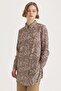 Patterned basic lyocell tunic - light brown - 2
