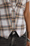 Frenzy Plaid Ecru Short Shirt - 8