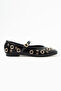 Gala Black Gold Trok Detailed Ballerinas
