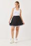 Women's pleated college mini skirt - black