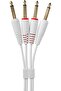 Audio Cable Set 1/4'' Jack - 1/4'' Jack White Straight 1.5m - 2