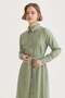 Belted Lyocell Shirt Dress Green - 2