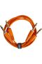 Audio Cable Set 1/4'' Jack - 1/4'' Jack Orange Straight 3m