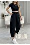 Women's Modal Fabric Pleated Cuffs Elastic Waist Single Bottom Shalwar Trousers - 6