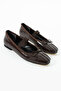 Ballerina Brown Bow-Tie Strap Ballet Flats - 2