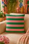 Pop Joy |   Colorful Retro Geometric Patterned Set of 4 Decorative Throw Pillow Covers |   Pink Green Modern Design - 7