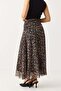 Women's Gathered Waist Lined Chiffon Skirt Leopard - 5