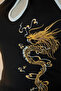 Black Dragon Embroidered Keyhole Harajuku Asian Y2K Strappy Crop - 3