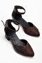Holly Bitter Brown Skin-Suede Heeled Shoes - 2