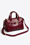 Burgundy Women's Hand and Shoulder Bag with Long Strap, Stylish Daily Use Mini Bag - 2