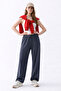 Women's Smoked Modal Flexible Soft Textured Wide Leg Comfortable Wide Cut Modal Fabric Sweatpants - 5