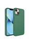 iPhone 14 Plus Compatible Hard Tgco Botox Case with Metal Frame and Button Design-Dark Green