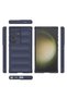 Galaxy S24 Ultra Case Flexible Tpu with Hollowed Back Surface Design Tgco Ethnic Silicone Cover - Navy Blue - 5