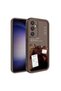 Galaxy S24 Case with Camera Protection Printed Back Surface Tgco Classy Cover - Black - 5