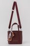 Vena Scarf Detailed Large Volume Women's Burgundy Tote Shoulder and Crossbody Bag with Adjustable Strap - 2