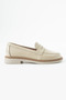 Tedy Beige Genuine Leather Patent Leather Loafer