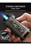 Multi-functional 3 Flame Windproof Cigar Lighter with Hole Opener Cutter & Holder Stand - 2