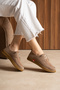 Mokka Beige Suede Genuine Leather Orthopedic Loafer - 3