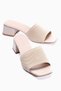 Women's Knitwear Slippers Square Toe Heeled Laria Beige
