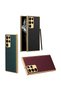 Galaxy S23 Ultra Compatible Leather-Looking Electroplated Edges Tgco Fission Case-Cover - 6