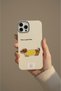 iPhone 16 Pro Compatible Kawaii Embroidered Cute Dog Figure Silicone Phone Case - 3