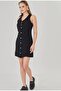 Linen Shirt Collar Dress - 4