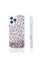 iPhone 14 Pro Max Case Liquid Glitter Printed Transparent Back Surface Tgco Mossa Silicone Cover - Gray - 4
