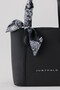 Vena Scarf Detailed Adjustable Strap Large Volume Women's Black Tote Shoulder and Crossbody Bag - 6