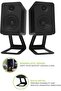 SE6 Elevated Desktop Speaker Stands for Bookshelf Speakers & Full-Size 5"-7" Studio Monitors - 2