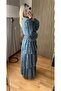 Lavinya Layered Chiffon Dress with Flounces, Hijab Compatible, Long Dress with Patterned Shawl - 4