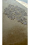 Milas Non-Slip Base, Dowry-Style Soft Lace Detailed 2-Piece Super Luxury Oval Bath Mat Set Gold - 5