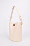 Women's Cream Wallet Detailed Bucket Model Hand and Shoulder Bag Molina - 7