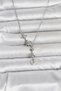 316L Steel Silver Color Zircon Stone Y Women's Necklace