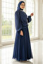Shiny Chiffon Stone Detailed Plus Size Hijab Evening Dress Tbs968 - 7
