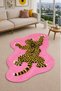 Sdt Modern Pink Leopard Figured Woven Base Decorative Carpet Sdt681 - 2