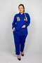 Eye-Catching Blue: Sequin Embroidered Shirt & Trousers Plus Size Combination - 5