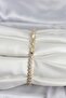 Brass Gold Color Heart Model Row Zircon Stone Women's Bracelet - 2