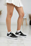 Ft-7694 Black and White Women's Comfort Casual Sneaker Shoes